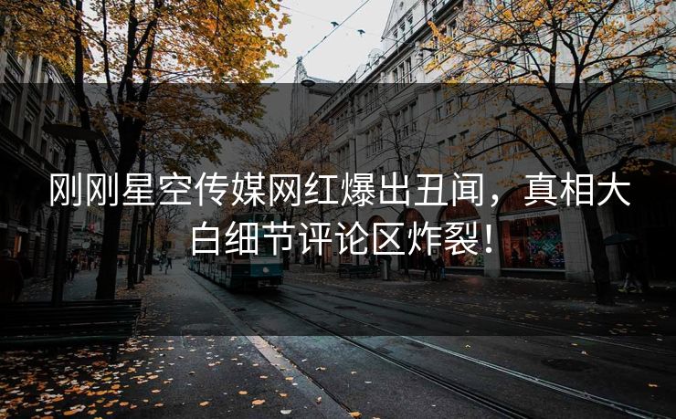 刚刚星空传媒网红爆出丑闻，真相大白细节评论区炸裂！
