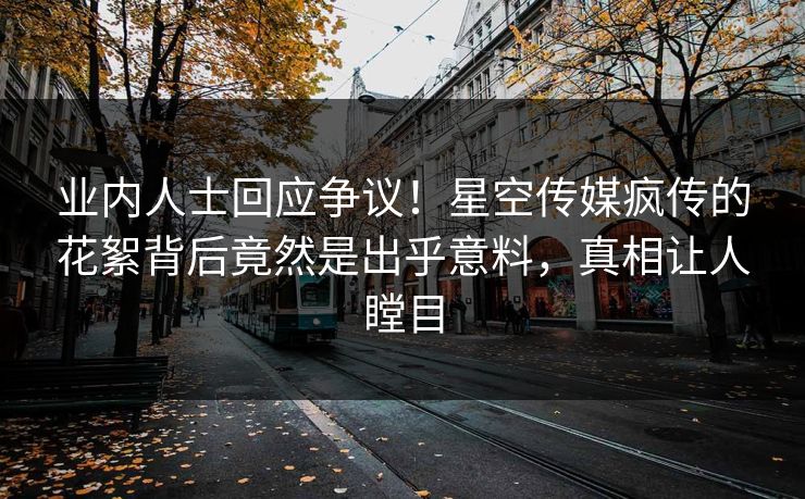 业内人士回应争议！星空传媒疯传的花絮背后竟然是出乎意料，真相让人瞠目